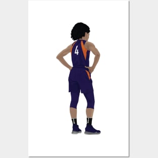 Female basketball player waiting Posters and Art